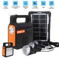 Tragbar Powerstation Solar Generator Akku Solarpanel Ladegerät Kit AM/FM Radio