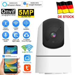 5MP Tuya WiFi Kamera ONVIF Indoor Smart Home WiFi Auto Tracking Babyphone DHL