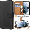 Hülle Tasche für Samsung Klapp Wallet Schwarz Etui Cover Flip Schutz Handy Case