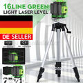4D Laser Level 16 Line Grün Licht 360°Selbstnivellierend Kreuzlinienlaser+Stativ