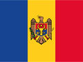 Ontrada Blechschild 30x40cm gewölbt Flagge Moldau Flag of Moldova Deko Schild