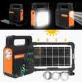 Tragbar Solarpanel Powerstation Generator Akuu Ladegerät mit 3 Lampe Camping