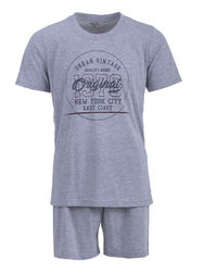 Henry Terre Herren Pyjama Shorty Set Schlafanzug 2-Teilig kurzärmlig Größe M-5XL