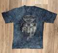 T-Shirt The Mountain Tie Dye Größe Youth XL blau Wolf Native American Cherokee