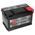 PKW Autobatterie 12 Volt 75Ah Eurostart SMF Starterbatterie ersetzt 72 74 77 Ah