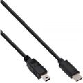 USB 2.0 Kabel Typ C Stecker zu Mini-B Stecker (5pol.) schwarz 3,0m