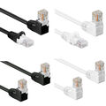 CAT 5e Netzwerkkabel Patchkabel 90° gewinkelter Stecker LAN Ethernet 0,25m-15m