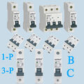 LS-Schalter Leitungsschutzschalter Sicherungsautomat B, C 1-/3-polig 230/400V