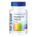 Vitamin D3 1000 I.E. - 90 Kapseln - Cholecalciferol aus Lanolin | fair & pure 