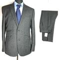 Moss maßgeschneiderte Herren grau 2-teilig Anzug Blazer Jacke 40 Hose W36 L30