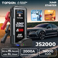 TOPDON JS2000 Booster 2000A 12V mobiles Starthilfegerät Auto Starthilfe 16000mAh