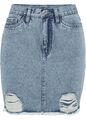 Jeansrock aus Bio-Baumwolle Gr. 36 Blue Bleached Washed Kurzes Jeans-Skirt Neu*