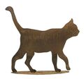 Rost Katze 50cm auf Platte Figur Rostdeko Edelrost Skulptur Tiere Garten Deko