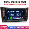 DAB+ Carplay Autoradio Android 12 GPS Navi Für Mercedes Benz E-Klasse W211 W219