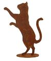 Rost Katze 50cm auf Platte Figur Rostdeko Edelrost Skulptur Garten Deko