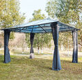 DMS® Pavillon 3x4m Gartenpavillon Partyzelt Polycarbonatdach Alu Zelt Wasserdich
