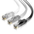 CAT 6 Patchkabel Flach | RJ45 Kabel LAN Ethernet Netzwerkkabel 0,25m - 50m