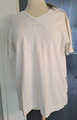Esprit Damen T-Shirt XXL Gr.44 Weiß Neu mit Etikett V-Ausschnitt Baumwolle