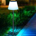 Gartenleuchte Stehleuchte Wegelampe Solarleuchte Akku Wetterfest kaltweiß LED