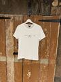 T-Shirt Tommy Hilfiger kurzärmelig weiß Baumwolle Rundhalsausschnitt Logo Herren Medium