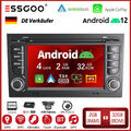 Android 12 DAB+ 2+32G Carplay Autoradio GPS Kamera Für Audi A4 S4 RS4 B6/7