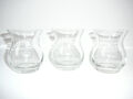 (AZ) 3 kleine  VASEN Glas Design Deko H ca 9,5 cm 70er Jahre Vintage