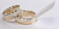 1 Paar Trauringe Hochzeitsringe Gold 333 - Bicolor - Breite 6,0mm - Top Design !