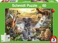 Tiere in Afrika | Kinderpuzzle Standard 60 Teile | Spiel | Schachtel | 56454