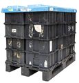 16x Kunststoffboxen inkl. Palettendeckel + Kunststoffpalette Behälter Set Box