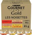 PURINA Gourmet Gold Zarte Häppchen in Sauce Katzenfutter nass SortenMix 96 x 85g