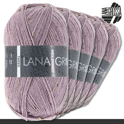 Lana Grossa 5 x 100 g Meilenweit 100 Tweed Sockenwolle Stricken Garn 20 Farben