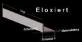 Alu Winkel eloxiert E6 EV1 Aluprofil L Profil Aluminiumprofil 1,5 / 2 / 3 / 4 mm