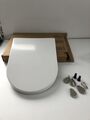 WC-Sitz mit Absenkautomatik U1002 Weiss, abnehmbarer Toilettensitz aus Duroplas