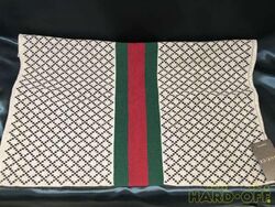 Gucci Gg Muster Wolle Schal Halswärmer 56x42cm Original Hergestellt IN Italien