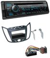 Kenwood Bluetooth USB CD MP3 DAB Autoradio für Ford C-Max / Kuga - dunkelgrau