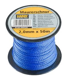 HARDY Maurerschnur Schnur Pflasterschnur Fliesenschnur Blau 2mm x 100m (0,04€/m)