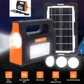 Tragbare Powerstation Solargenerator Solarpanel Ladegerät mit 3 Camping Lampe