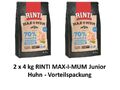 RINTI MAX-I-MUM Junior Huhn | 2 x 4 kg Hundefutter Vorteilspackung