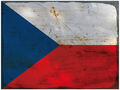 Ontrada Blechschild 30x40cm gewölbt Flagge Tschechien Czech Republic Rost Schild