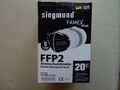 SIEGMUND FFP2 Atemschutzmaske, 20 Stück, CE 2841, schwarz, neu