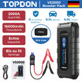 TOPDON VS2000 Auto Starthilfe KFZ Powerbank 2000A Ladegerät Booster PKW 8L&6L