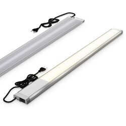 LED Unterbauleuchte Lampe 10W Küchenbeleuchtung Schranklicht Lichtleiste silber