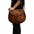 Neu Damen Retro Vintage Leder Tasche Schultertasche Umhängetasche Handtasche Bag
