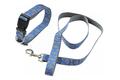 nanook Hundeleinen Set Hundehalsband  + Leine Nylon Halsband reflektierend blau