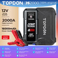 NEU Topdon JS2000 Auto Starthilfe Jump Starter 2000A Ladegerät Booster Powerbank