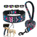 Hundeleine und Halsband Reflektierende Hundehalsband Nylon Breit 4/5cm Weicher 
