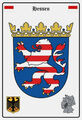 Blechschild Schild 20x30 cm - Hessen Wappen Bundesland Fahne Flagge Deutschland
