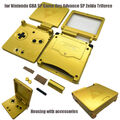 Gold Housing Shell Hülle Case Cover Teile für GBA SP Game Boy Advance SP Konsole