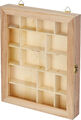 Artemio Display case, Wood, Beige, 23 x 28 x 4 cm