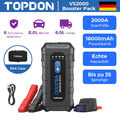 Topdon Auto Starthilfe Auto 2000A Starthilfe Ladegerät Booster Power Bank VS2000